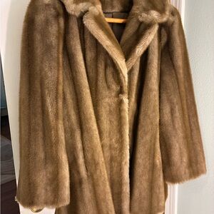 Elegant Brown Fur Coat